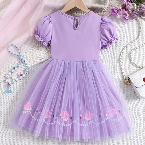 Purple Dress with Shell Design - Picture 2 of 2